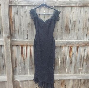 Vintage 90s Betsey Johnson Goth Maxi Dress